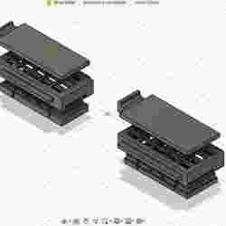 Mold for making clay bricks in 1/35 scale.