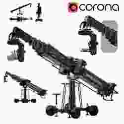 Movie crane camera black