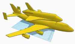 NASA SCA Shuttle Carrier Aircraft Low poly