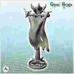 Orc target marker with flag and skulls (2) - Ork Green Horde Fantasy Beast Chaos Demon Ogre