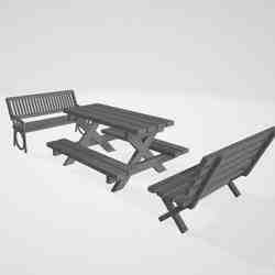 Outside Park Benches x 3