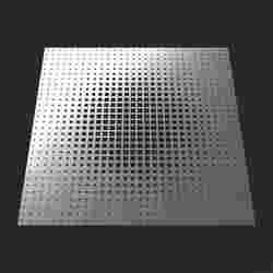 Perforated panel with parametric pattern 24-O-08