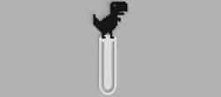 Pixelated Dinosaur Game Google Logo Bookmark