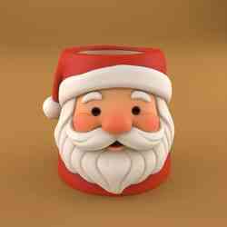 Santa Sweet Storage Candy Candle and Planter