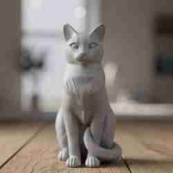 Sitting Cat Statue Dual View