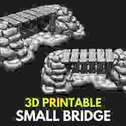 Small Bridge 3D STL File - Aquarium Decor - Board Game 3D Print