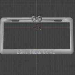 Snake License Plate Cover (Don't tread on me)