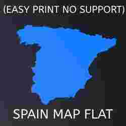 Spain map flat (EASY PRINT NO SUPPORT)