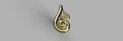 Spiral pendant with stone
