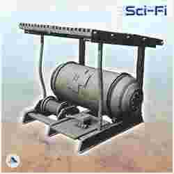 Station with tank under sheet metal roof (1) - Future Sci-Fi SF Infinity Terrain Tabletop Scifi