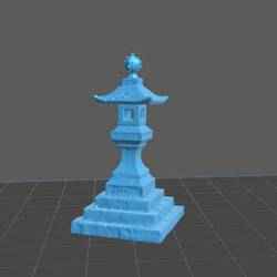 STONE LANTERN 1:100 ARCHITECTURE MODEL DIORAMA
