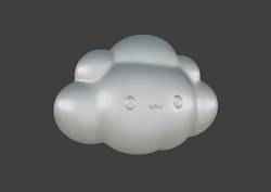 The cartoon little white cloud is so cute