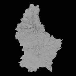 Topographic Map of Luxembourg – 3D Terrain