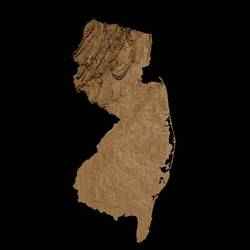 Topographic Map of New Jersey – 3D Terrain