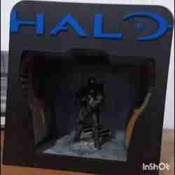 Totaku Display - Halo inspired corridor book nook/game nook