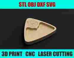 Triangular Wolf Snack Tray     STL OBJ DXF SVG