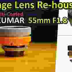 Vintage Lens Re-housing, Super-Multi-Coated Takumar 55mm f1.8
