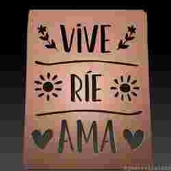 Vive Rie Ama cuadro imprimible