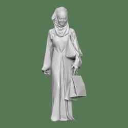 WOMAN WITH BAG FOR DIORAMA PEOPLE CHARACTER
