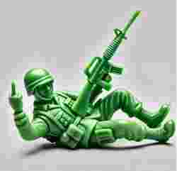 soldier shooting bird