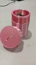 Dişli Kapaklı Madeni Para Bankası Silindiri