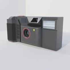 3D Vintage Compact Camera Model – STL, OBJ, BLEND