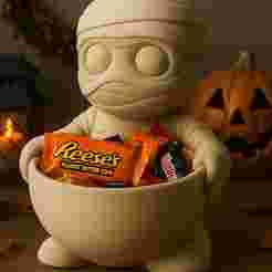 Adorable Mummy Halloween Candy Bowl – 3D Printable Treat Holder for Trick-or-Treat & Party Decor