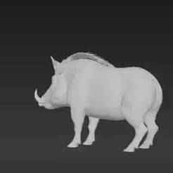 Adult Boar STL File - Highly Detailed Wild Pig Figure for Wildlife Dioramas & Gaming