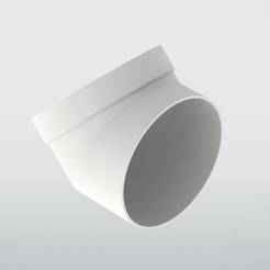 Angular Nozzle adapter ventilation cover duct 45 degrees outlet 160