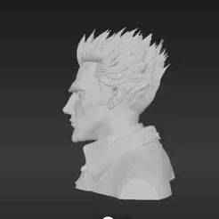 Anime Fighter Headsculpt 1/12 Scale - Toji Fushiguro Fan Art Custom Figure Part with Scarred Face & Sharp Features