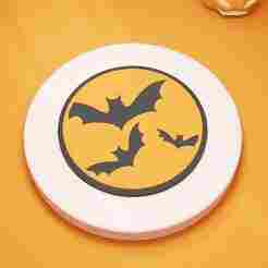 Bat Halloween Coaster – STL, STEP, FBX | Digital Download | 90mm Spooky Drinkware & Decor | 3D Print Files