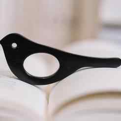 Bird book one hand page holder separator