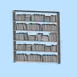 Bookshelf scene bookshelf display cabinet 01 background wall 1/64 scene digital model