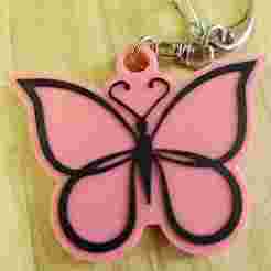 butterfly nfc keychain