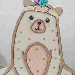 Children's Led Lamp / Teddy Bear lamp / Nordic Bear bedside table lamp