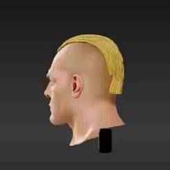 Chiseled Jawline Champion Head for 6-inch Action Figures - Buzz-Cut Blonde Hair Athlete Sculpt