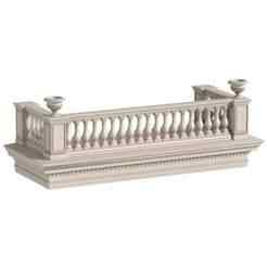 Classic balcony balustrade 3D model