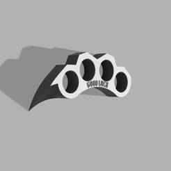 Claw Knuckle Duster "GOOD LUCK" Edition (Engraved) - Reinforced STL (Easy Color Swap)