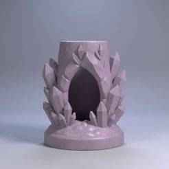 Crystal Cave Pen Holder – Gemstone Lair Desk Organizer, STL File, 3D Printable File