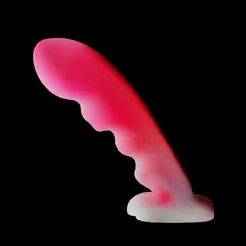curved ribbed dildo masturbator