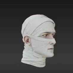 Custom 1/12 Scale Bandaged Headsculpt - Menacing Wrapped Action Figure Accessory