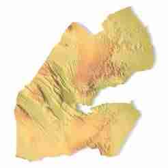 Djibouti Topographic Map – 3D Model for 3D Printing & CNC Carving