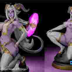 Draenei Girl with NSFW version and Miniatures COMBO PACK