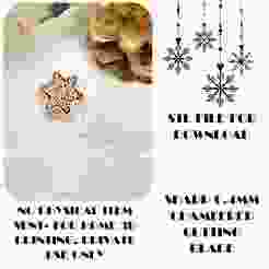 Embossed Snowflake Polymer Clay Cutter, STL File, Digital Download, Clay Tools, Christmas Clay Cutter, Detailed clay cutter,