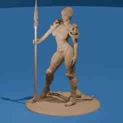 Fantasy Female Spear Warrior