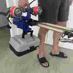 Fishing Rod Transport Stand with Folding Legs and Gear Hook