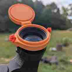 Flip-Up Lens Cover - Fully Print-in Place and Parametric