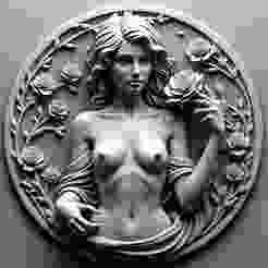 flower girls collection coin token wall art