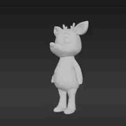 Friendly Fawn Mascot 3D Print File - Charming Nature-Themed Character for Collectibles