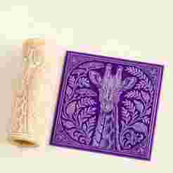 Giraffe Engraved Texture Roller – Animal Clay Roller for Pottery and Crafts